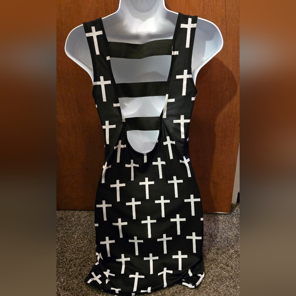 A'Gaci A'Gaci Black & White Cross Dress low back szL - Picture 4 of 7